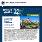 The San Antonio Corporate Security Symposium (CSS) Invite